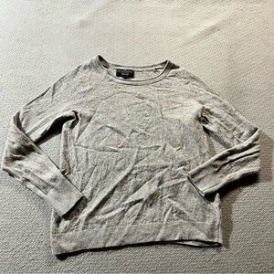 Banana Republic x Flipucci Grey Crewneck Merino Wool Sweater Size Medium GUC